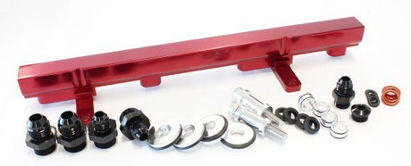 Aeroflow Nissan S13 SR20 Billet EFI Fuel Rail - Red (AF64-2009R) AF64-2009R