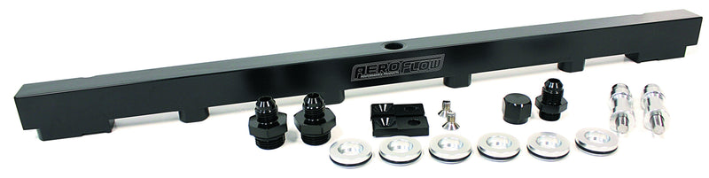 Aeroflow Nissan RB25 Billet EFI Fuel Rail - Black (AF64-2010BLK) AF64-2010BLK