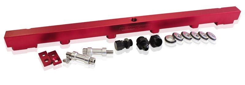 Aeroflow Nissan RB25 Billet EFI Fuel Rail - Red (AF64-2010R)