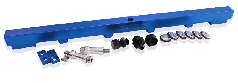 Aeroflow Nissan RB25 Billet EFI Fuel Rail - Blue (AF64-2010)