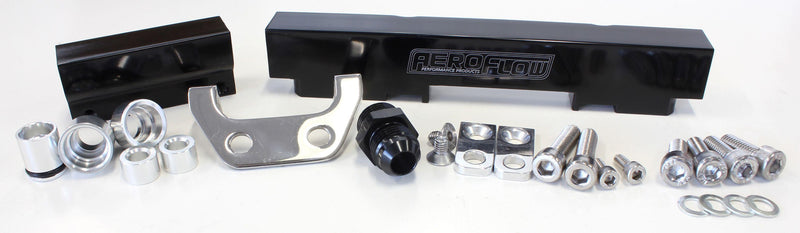 Aeroflow Mazda Series 4,5 13B Billet EFI Fuel Rails - Black (AF64-2013BLK)