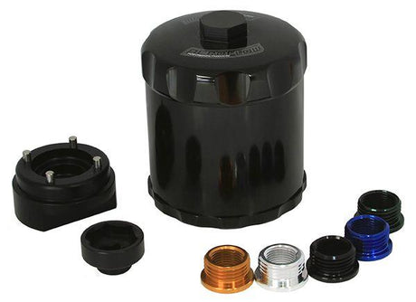 Aeroflow Spin On Reusable Billet Oil Filter - Black (AF64-2016BLK) AF64-2016BLK