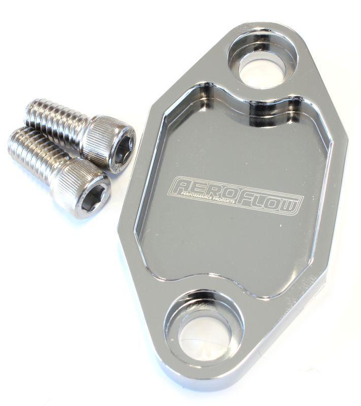 Aeroflow Billet Fuel Pump Block-Off Plate - Chrome (AF64-2029C) AF64-2029C
