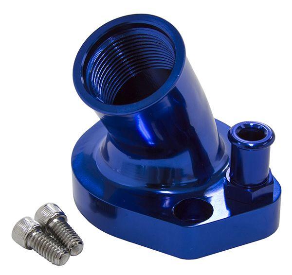 Aeroflow Billet Thermostat Housing - Blue (AF64-2033)