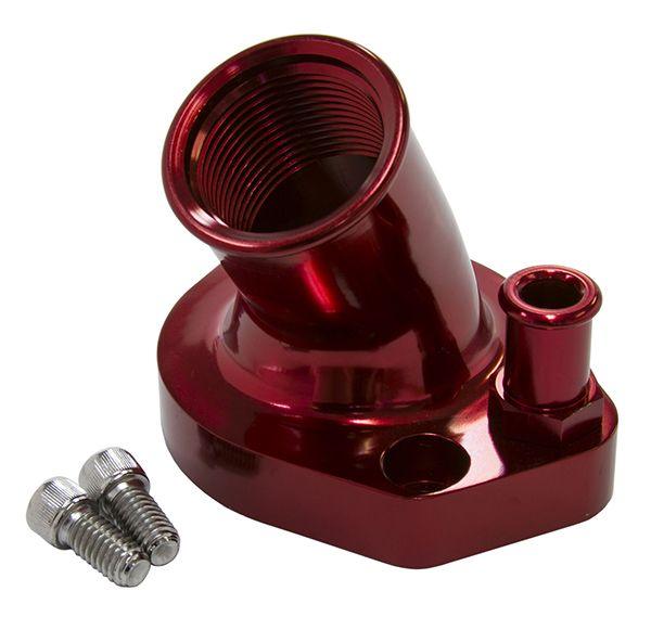 Aeroflow Billet Thermostat Housing - Red (AF64-2033R) AF64-2033R
