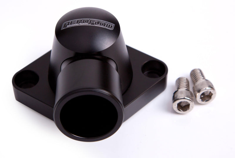 Aeroflow Billet Thermostat Housing - Black (AF64-2034BLK) AF64-2034BLK