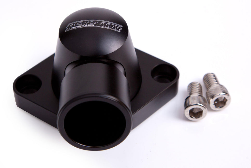 Aeroflow Billet Thermostat Housing - Black (AF64-2034BLK)