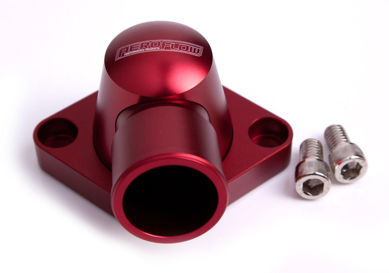 Aeroflow Billet Thermostat Housing - Red (AF64-2034R) AF64-2034R