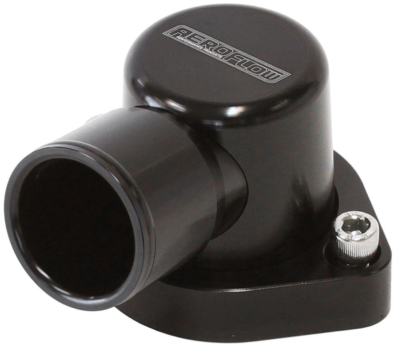 Aeroflow Billet 90° Thermostat Housing - Black (AF64-2039BLK)