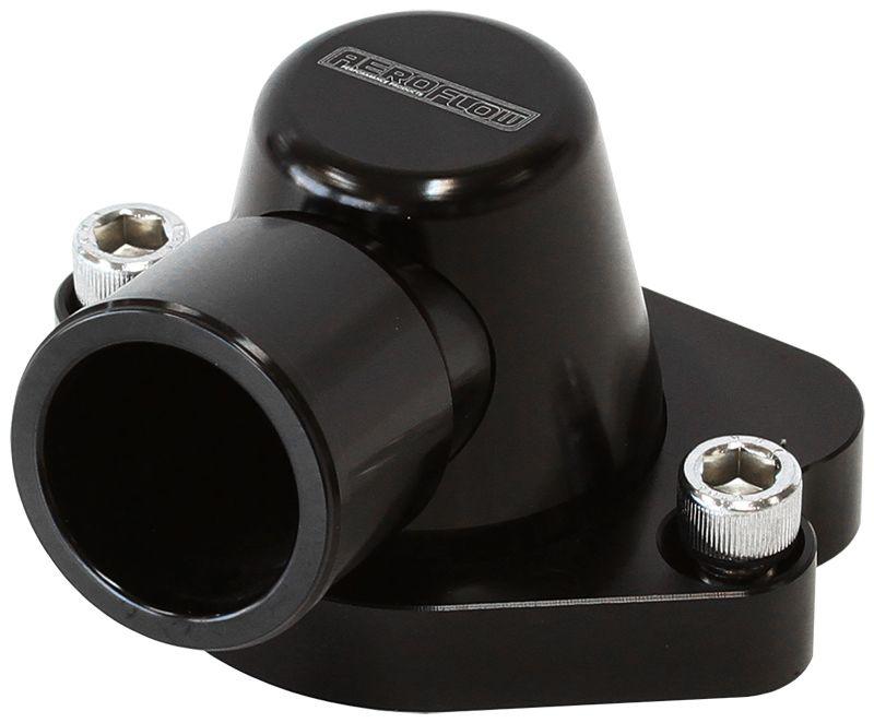 Aeroflow Billet Thermostat Housing - Black (AF64-2056BLK) AF64-2056BLK