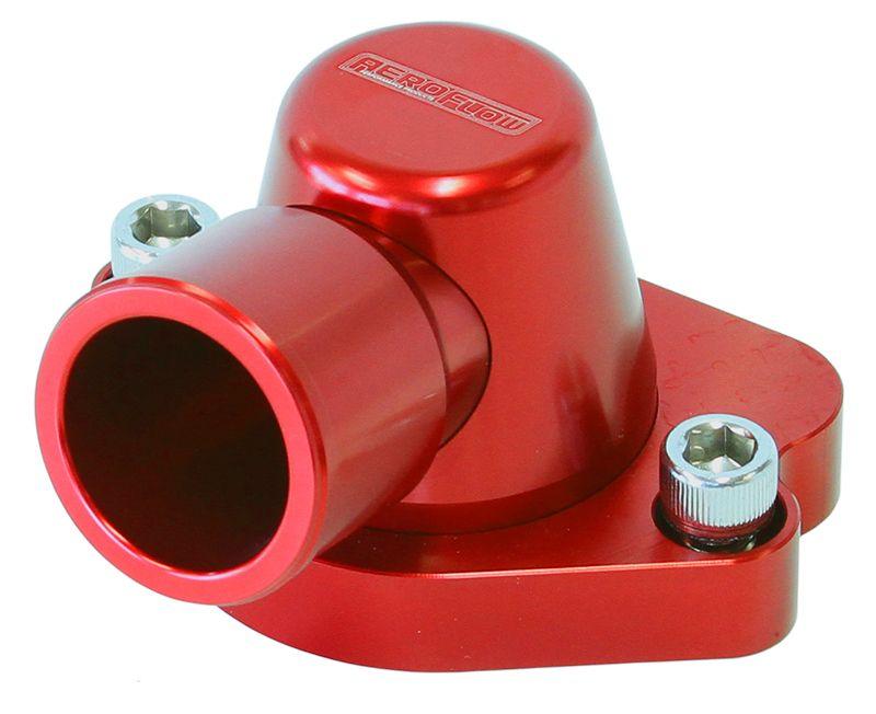 Aeroflow Billet Thermostat Housing - Red (AF64-2056R) AF64-2056R