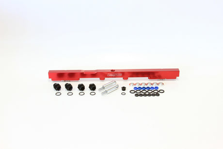 Aeroflow Toyota 2JZ Non-VVTI Billet EFI Fuel Rail - Red (AF64-2059R) AF64-2059R