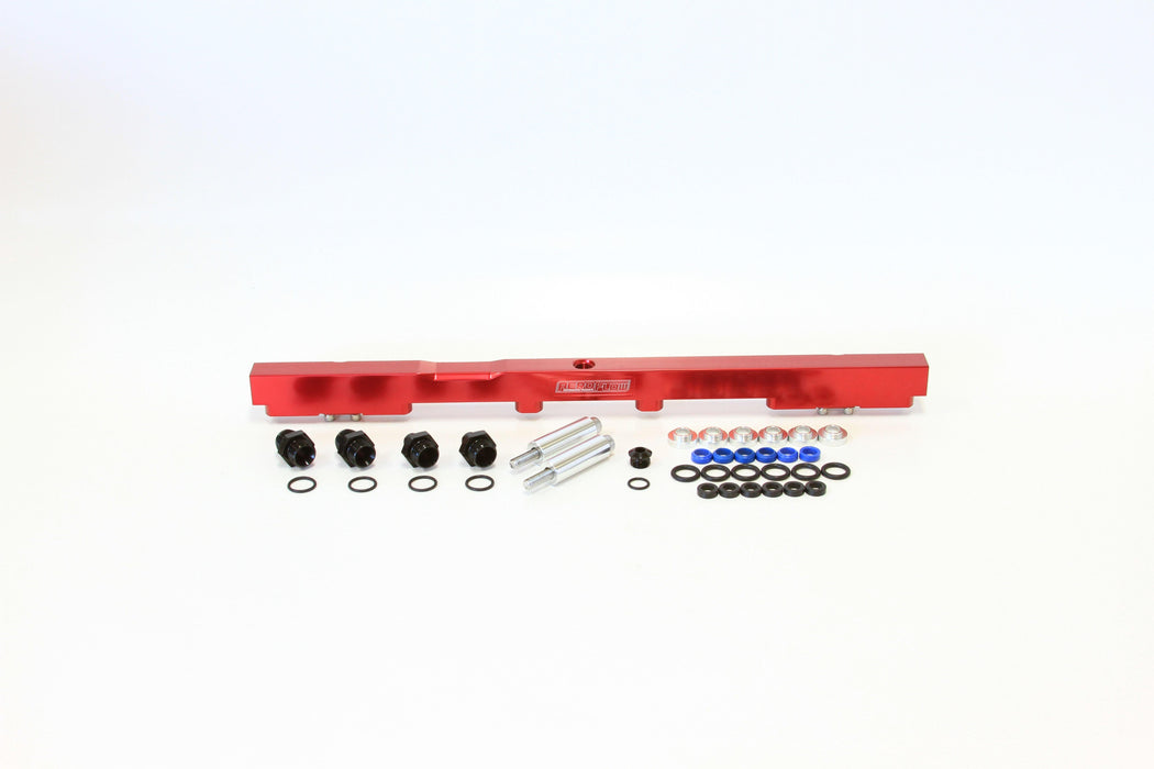 Aeroflow Toyota 2JZ Non-VVTI Billet EFI Fuel Rail - Red (AF64-2059R)