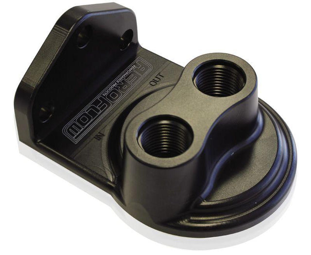 Aeroflow Billet Remote Oil Filter Head (AF64-2075) AF64-2075