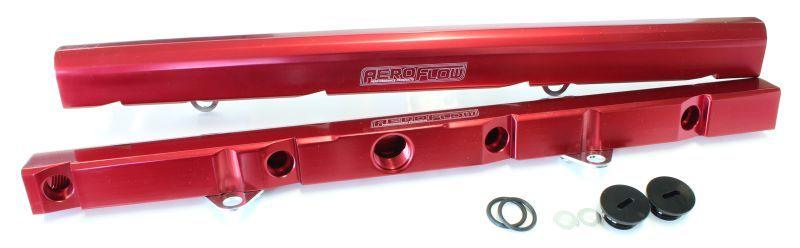 Aeroflow Ford Windsor 5.0L V8 Billet EFI Fuel Rail - Red (AF64-2077R) AF64-2077R