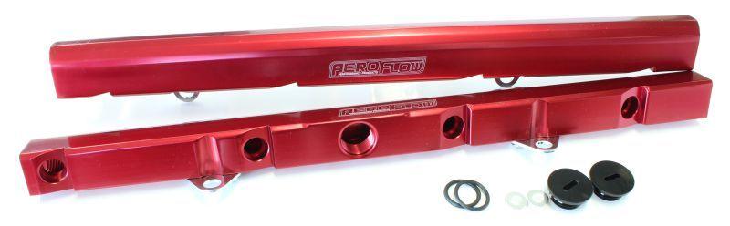 Aeroflow Ford Windsor 5.0L V8 Billet EFI Fuel Rail - Red (AF64-2077R)