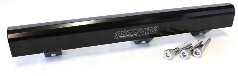 Aeroflow Mitsubishi Evolution 1-3 4G63 Billet EFI Fuel Rails - Black (AF64-2078BLK)