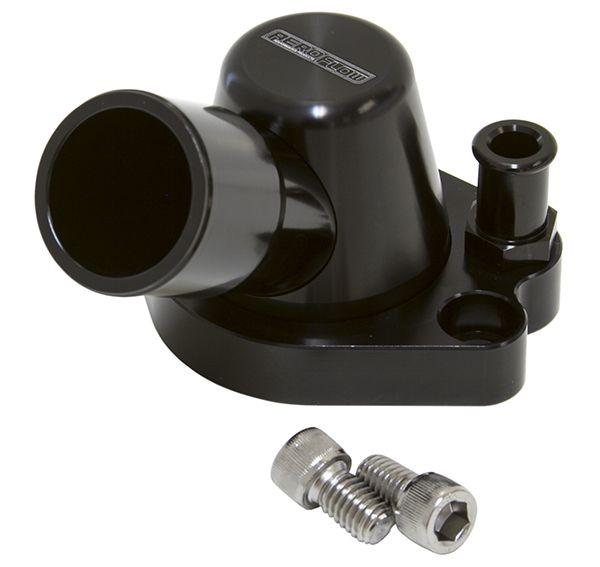 Aeroflow Billet Thermostat Housing - Black (AF64-2091BLK) AF64-2091BLK