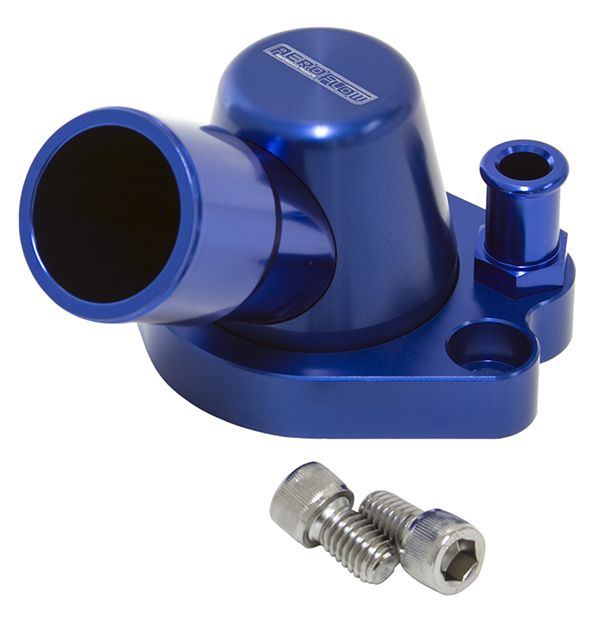 Aeroflow Billet Thermostat Housing - Blue (AF64-2091)