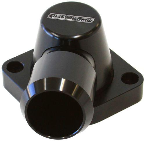 Aeroflow Billet Swivel Thermostat Housing - Black Finish (AF64-2092BLK)