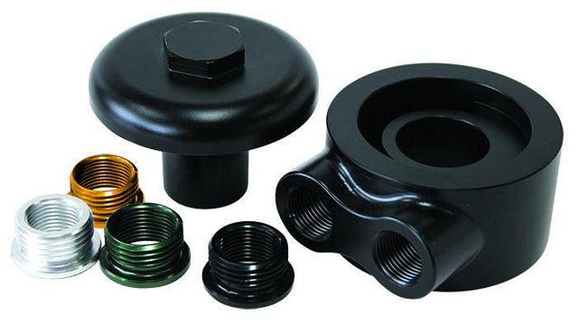 Aeroflow Billet Oil Filter Block Adapter (AF64-2098) AF64-2098