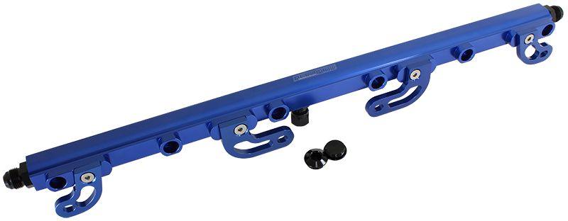 Aeroflow Ford FG Barra 4.0L DOHC Turbo Billet EFI Fuel Rail - Blue (AF64-2113)