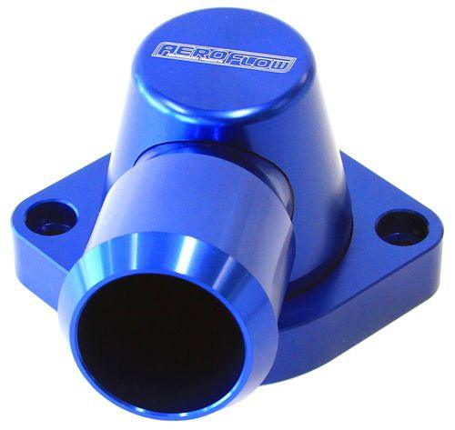 Aeroflow Billet Swivel Thermostat Housing - Blue Finish (AF64-2115) AF64-2115