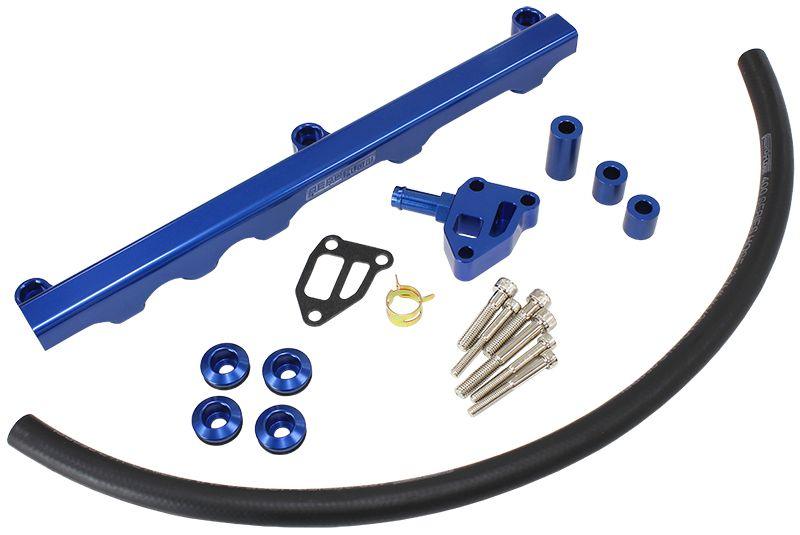 Aeroflow Nissan S14 and S15 SR20 Billet EFI Fuel Rail - Blue (AF64-2122) AF64-2122