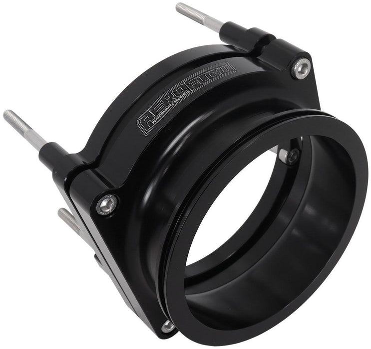 GM LS 102mm THROTTLE ADAPTER INTERCOOLER CLAMP 4 INCH BLACK Aeroflow - AF 64-2144BLK (AF64-2144BLK)