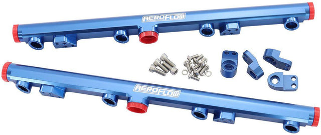 Aeroflow GM LS1 LS2 LS3 Billet EFI Fuel Rails (Blue) (AF64-2155) AF64-2155