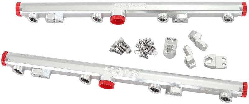 Aeroflow GM LS1 LS2 LS3 Billet EFI Fuel Rails (Silver) (AF64-2155S) AF64-2155S