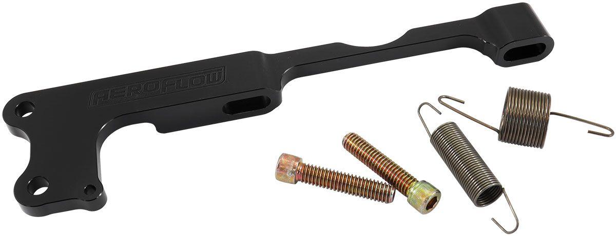 Aeroflow Throttle Cable Bracket Designed for Holley Sniper EFI Unit - Black (AF64-2173BLK)