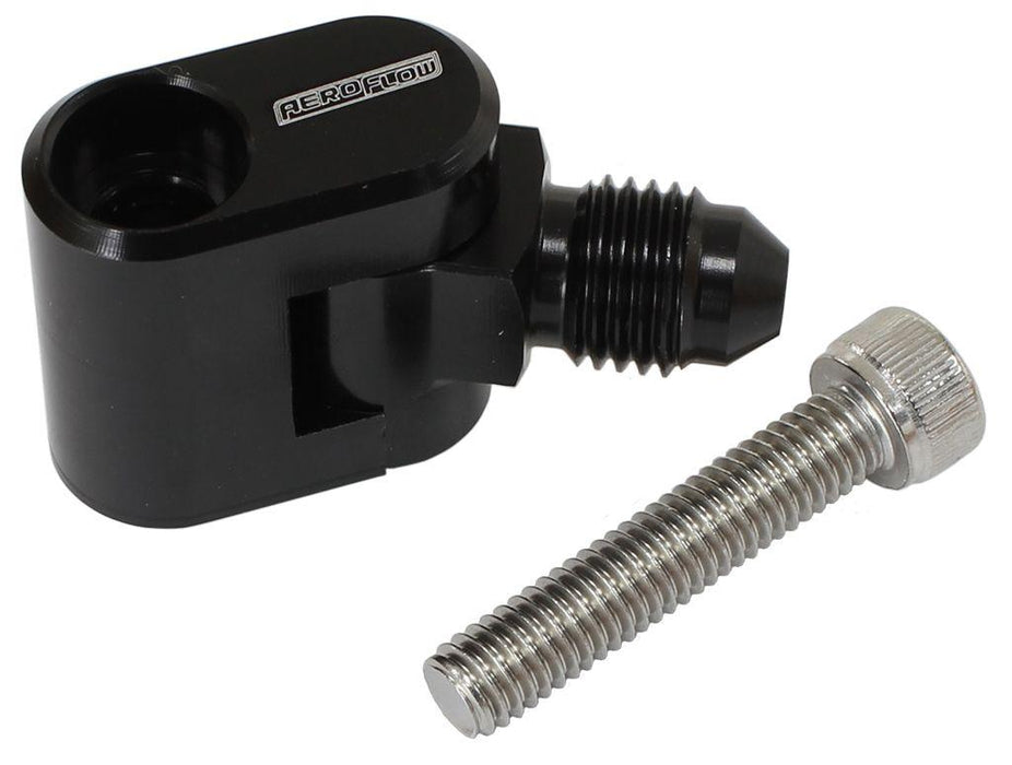 Aeroflow Single Swivel Water Cross-Over Adapter - Black (AF64-2187BLK)