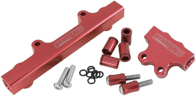 Aeroflow Mazda Series 4,5 13B Billet EFI Fuel Rails - Red (AF64-2213R) AF64-2213R