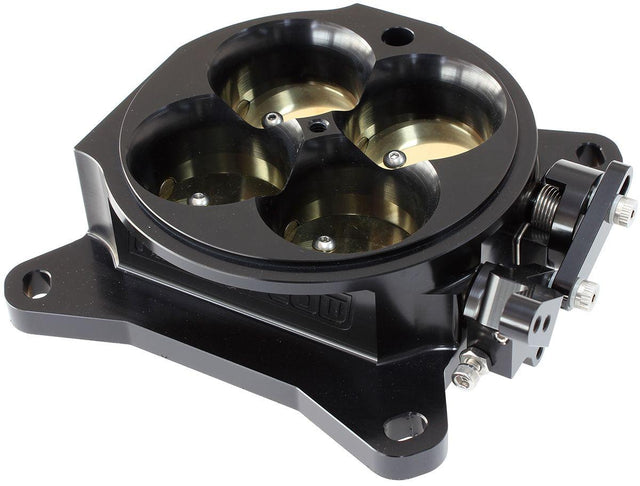Aeroflow Billet Aluminium 4 Barrel 1375cfm Throttle Body (AF64-2250BLK) AF64-2250BLK