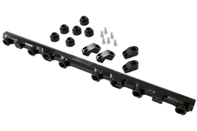 Aeroflow Toyota 2JZ-GTE Billet EFI Fuel Rail - Black (AF64-2259BLK) AF64-2259BLK