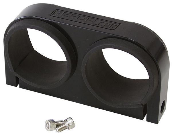 Aeroflow Dual Billet Fuel Pump Bracket - Black (AF64-2902BLK) AF64-2902BLK