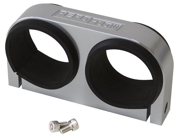 Aeroflow Dual Billet Fuel Pump Bracket - Silver (AF64-2902S) AF64-2902S