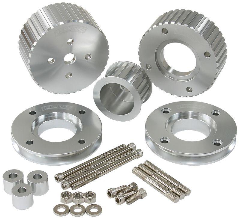 Aeroflow Holden EFI Gilmer Drive Kit (Belt not included) - Silver Finish (AF64-3006) AF64-3006