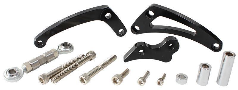 Aeroflow Low Mount Billet Alternator Bracket (Passenger Side) (AF64-4004BLK) AF64-4004BLK