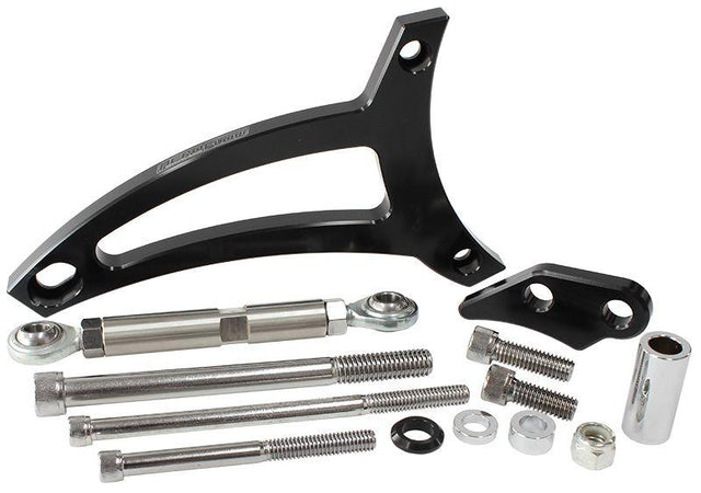 Aeroflow Standard Mount Billet Alternator Bracket (AF64-4005BLK) AF64-4005BLK