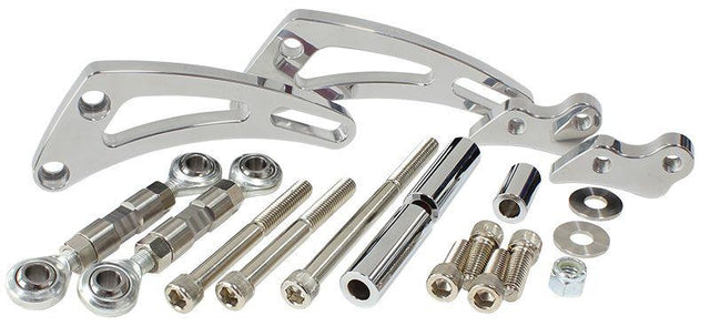 Aeroflow Low Mount Billet A/C Compressor Bracket, Polished (AF64-4012) AF64-4012