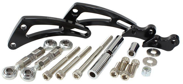 Aeroflow Low Mount Billet A/C Compressor Bracket, Black (AF64-4012BLK) AF64-4012BLK