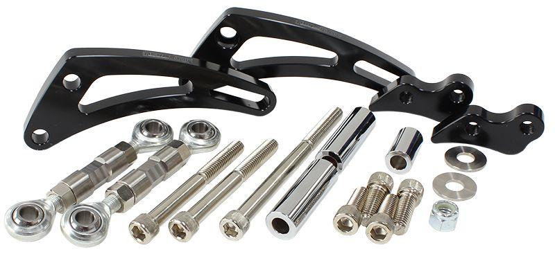 Aeroflow Low Mount Billet A/C Compressor Bracket, Black (AF64-4012BLK) AF64-4012BLK