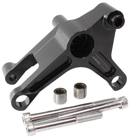 Aeroflow LS Series Billet Alternator Bracket - Black (AF64-4027BLK) AF64-4027BLK