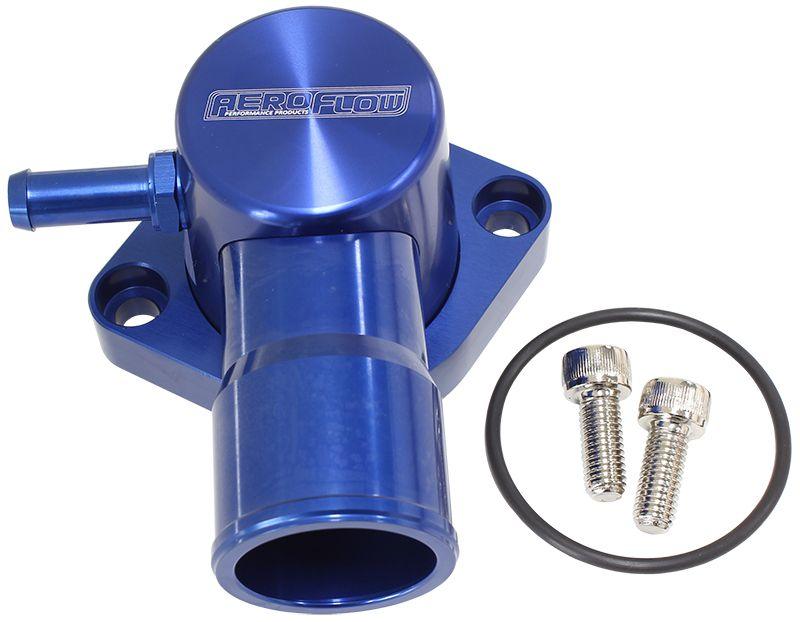 Aeroflow Billet Aluminium Swivel Thermostat Housing - Blue (AF64-4036) AF64-4036
