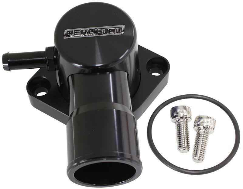 Aeroflow Billet Aluminium Swivel Thermostat Housing - Black (AF64-4036BLK)