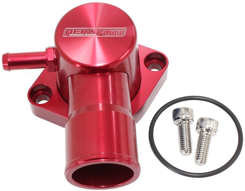 Aeroflow Billet Aluminium Swivel Thermostat Housing - Red (AF64-4036R)