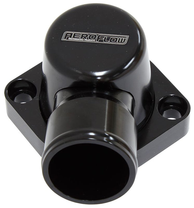 Aeroflow Billet Thermostat Housing - Black (AF64-4037BLK)