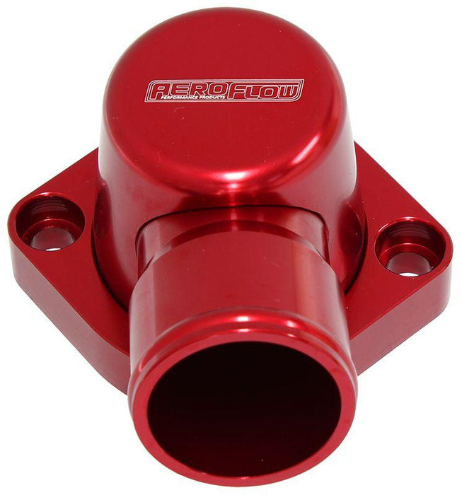 Aeroflow Billet Thermostat Housing - Red (AF64-4037R)